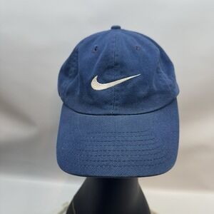 Vintage Nike Strap back  Hat Cap Swoosh Logo Blue‎ Adjustable